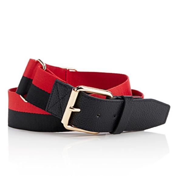 Steven Madden adjustable red and black belt NWT - Picture 1 of 5